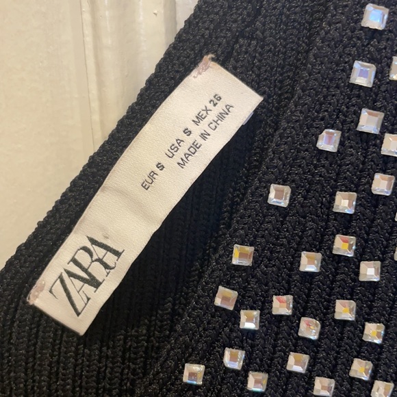 Zara Ribbed Jewel cropped tank top - Picture 2 of 5